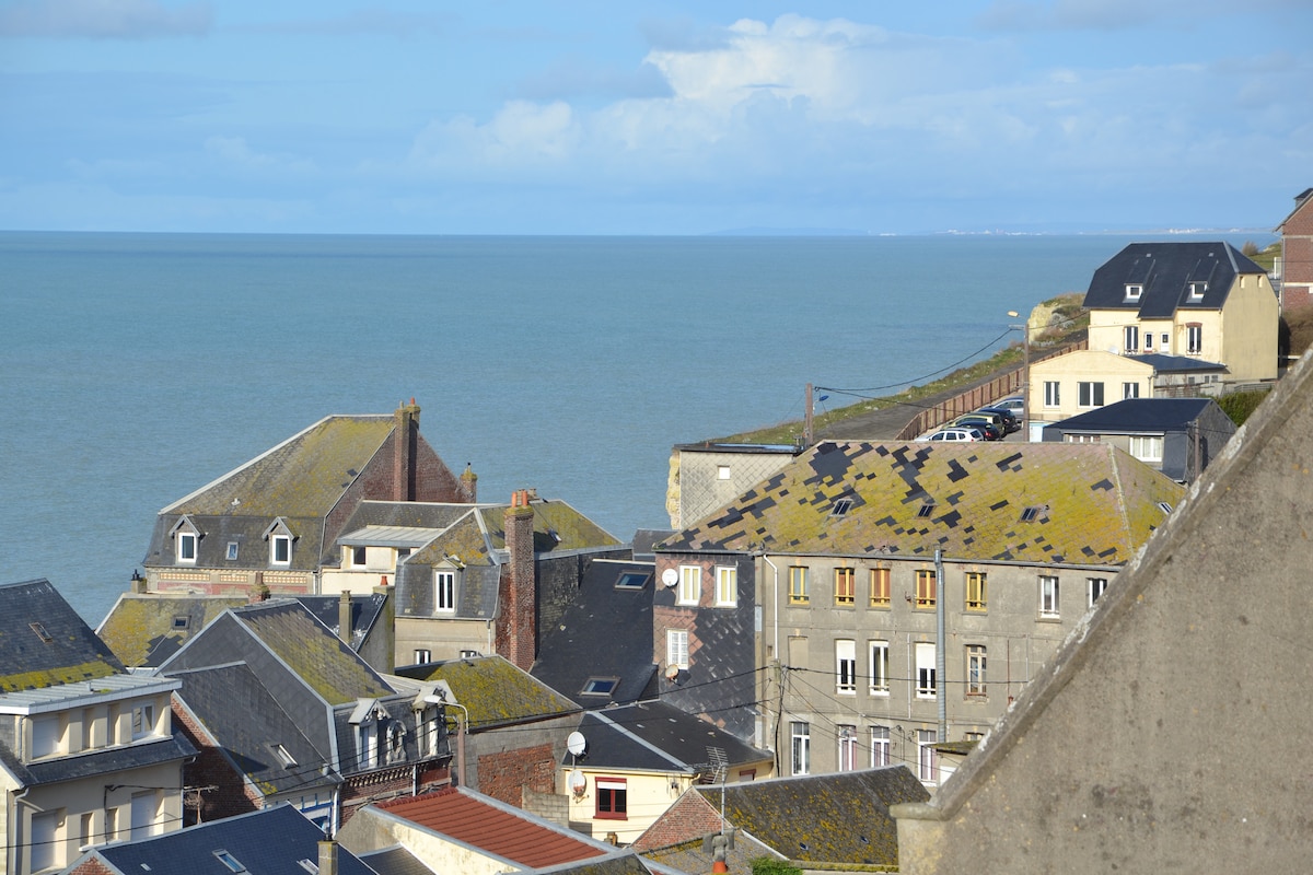 Vue jusqu'à Saint-Valery
